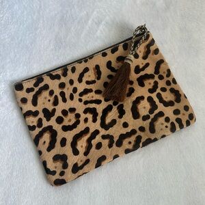 Oliveve Hair Calf Leopard Print‎ Mob Wife Handmade In USA Clutch